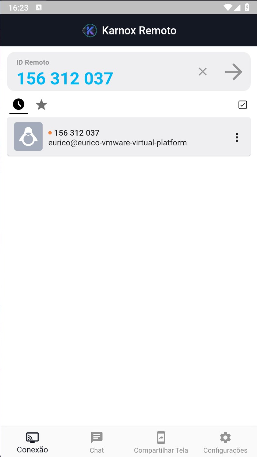 Aplicativo Android do Karnox Remoto