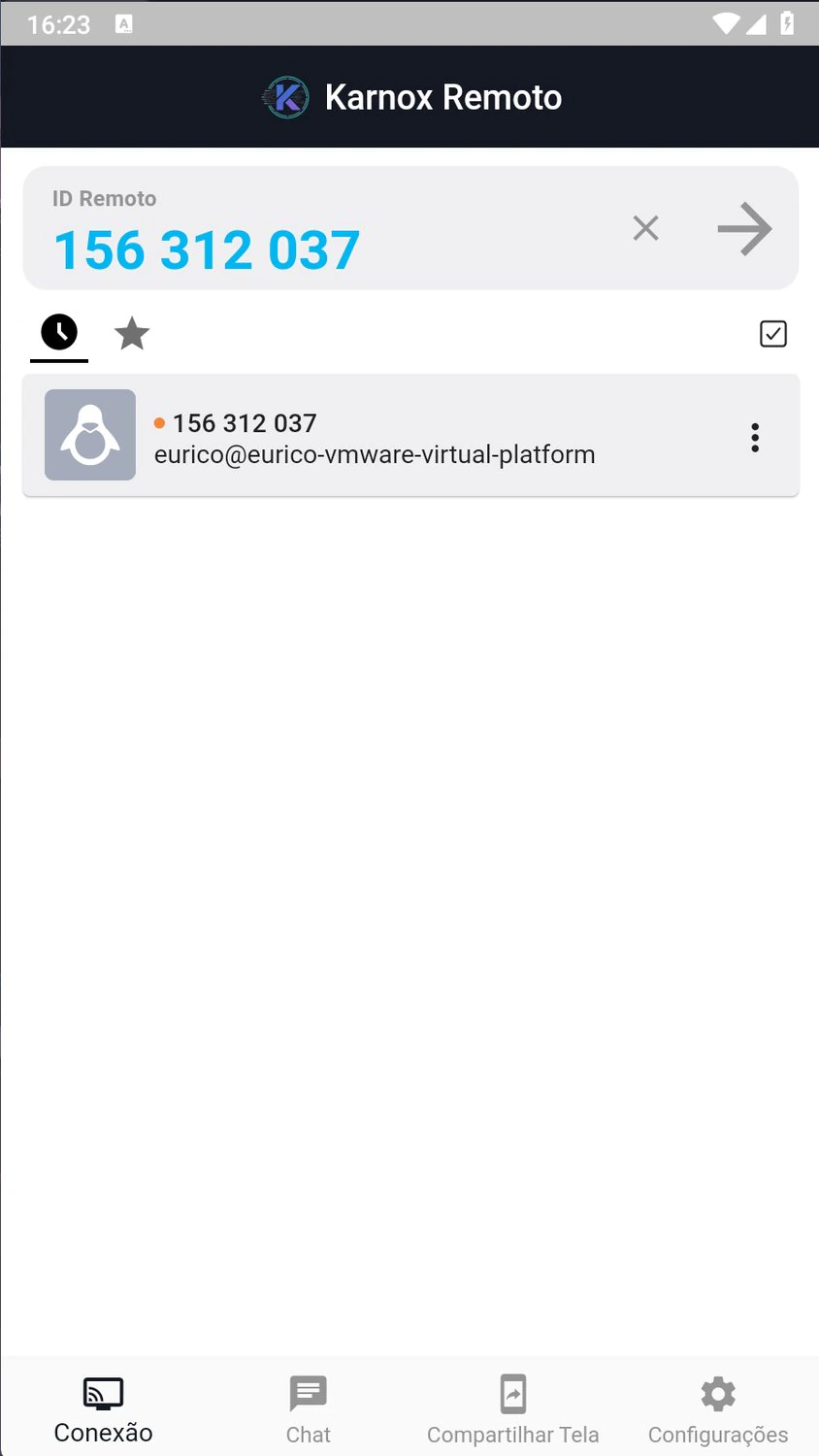 Aplicativo Android do Karnox Remoto